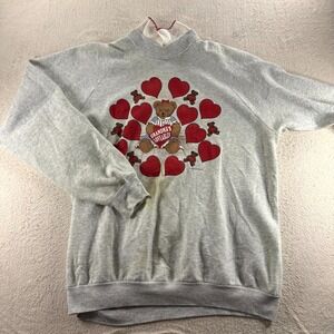 VTG Fruit Of The Loom Sweater Womens 2XL‎ Gray Grandma's Loveables Fleece Lined
